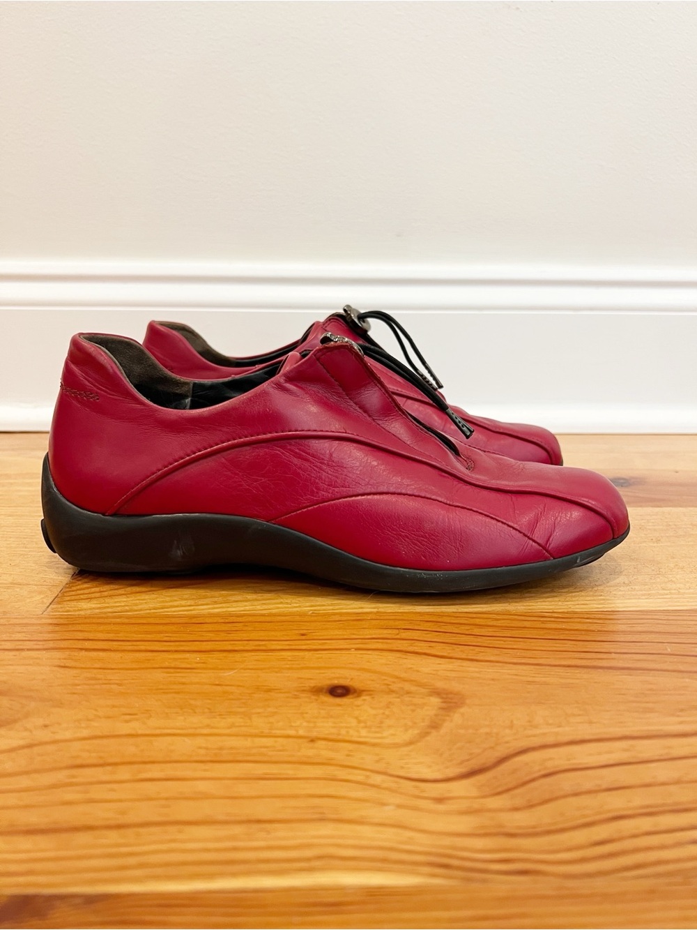 Paul Green Munchen Lace Up Shoes Womens 5 US 7.5 Leather Toggle Comfort Loafers